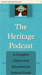 Mobile Screenshot of heritagepodcast.com