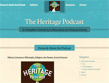 Tablet Screenshot of heritagepodcast.com